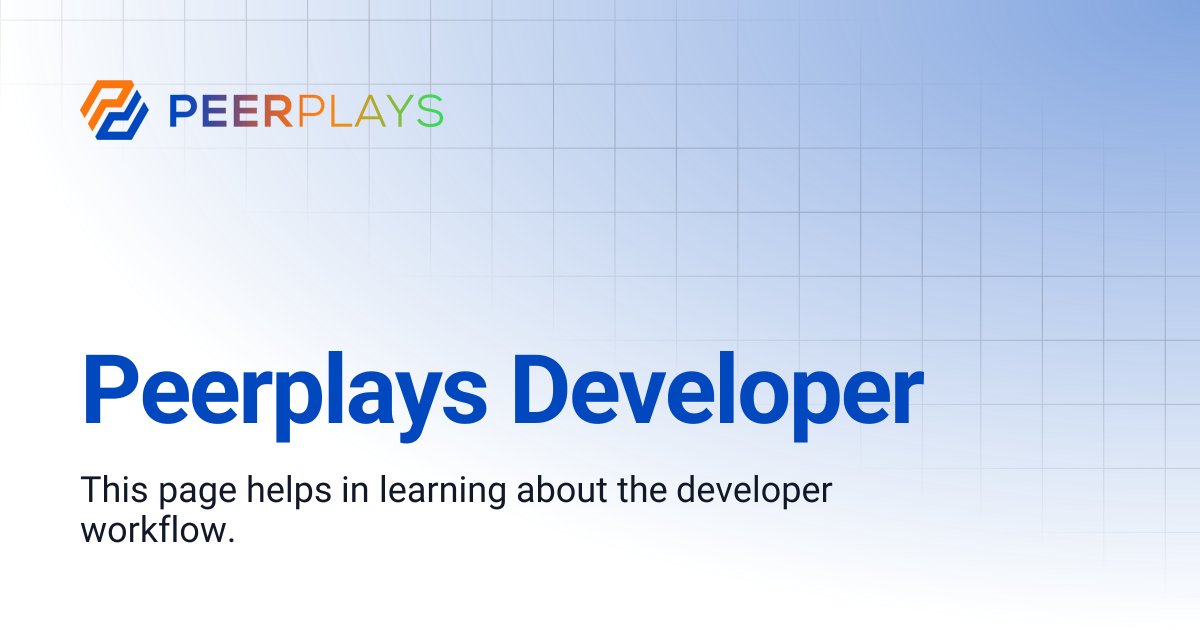 Peerplays Developer | Peerplays Community Docs